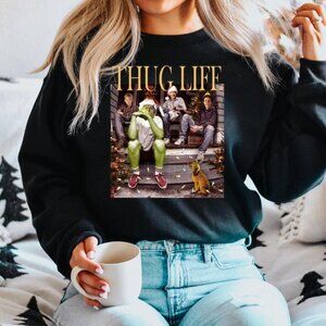 Thug Life Grinch Sweatshirt, Grinchmas Season Christmas Friends Sweatshirt, Thug